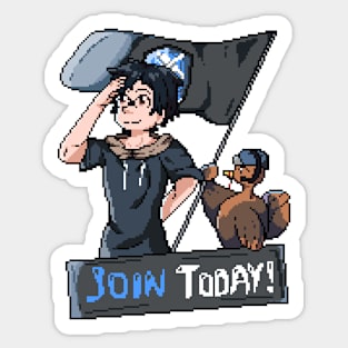 Join Today! (Pixel Art Version) Sticker Sticker